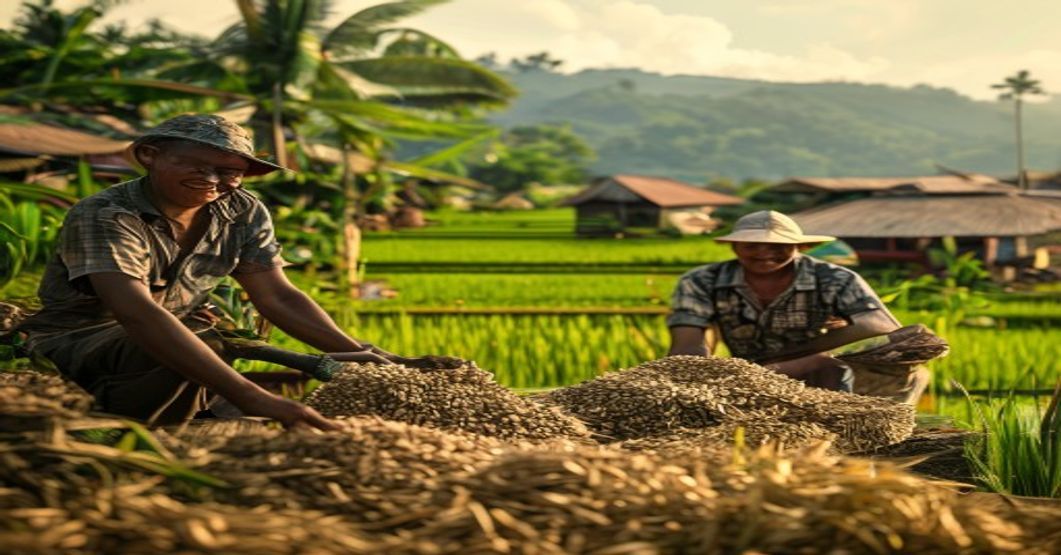 Petani Desa Pengabuan PALI Sukses Ubah Jerami Jadi Briket & Wadah Organik