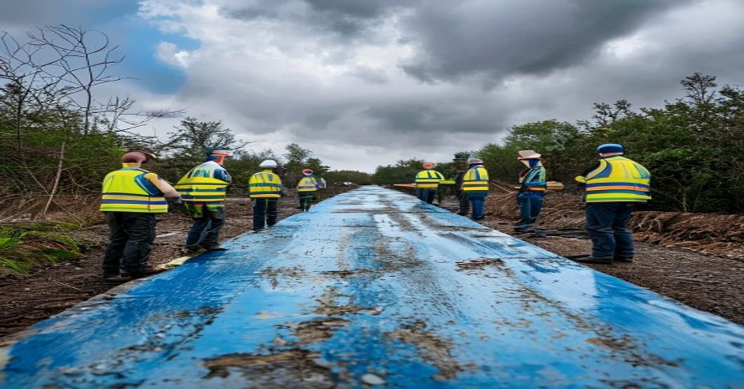 Viral Jalur Biru Luntur, Inspektorat Kalteng Turun Tangan Periksa Proyek