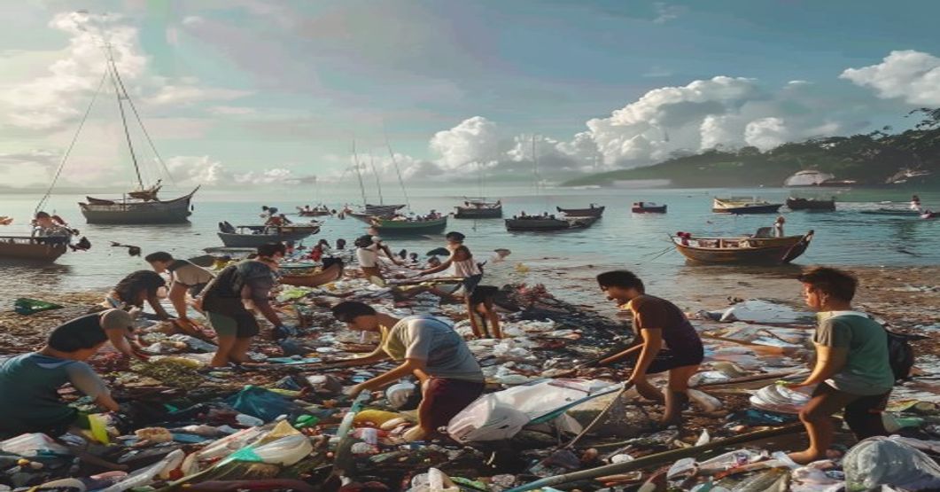 Ratusan Kader Pemuda Muhammadiyah Bersihkan Pantai Kedonganan Bali